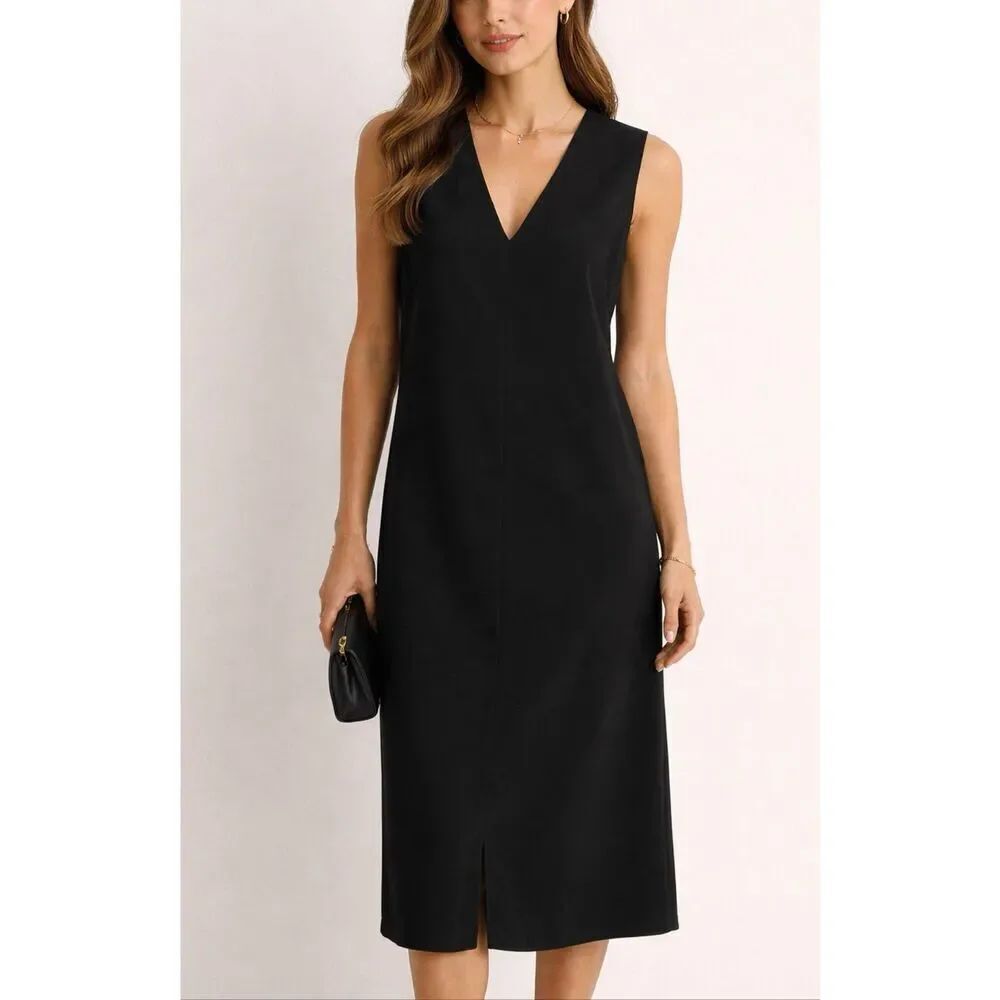 Divina black classic dress made in Italy size 10